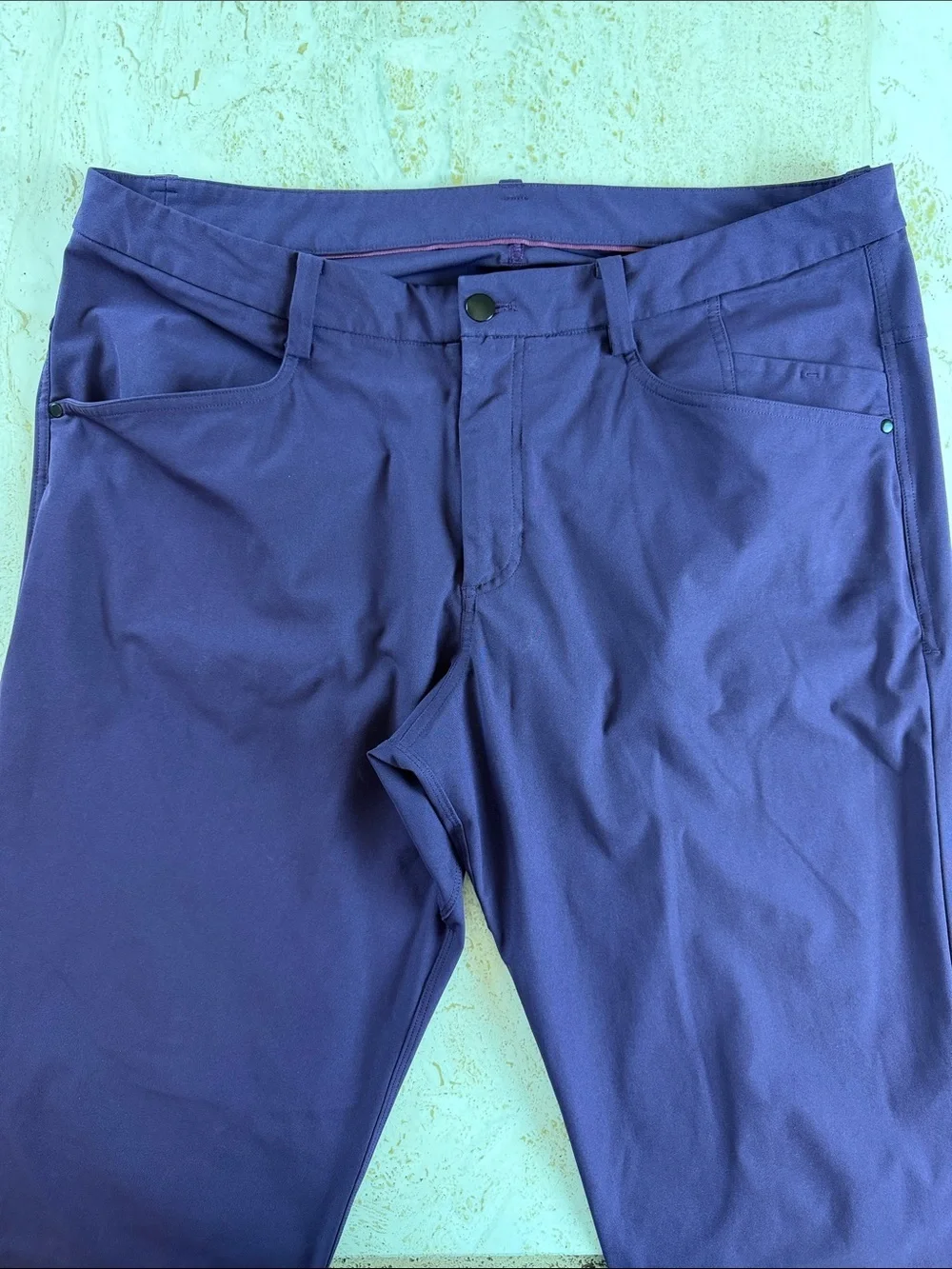 Lululemon ABC Pants Men’s 36x33 Eggplant Purple 5 Pocket Stretch Casual